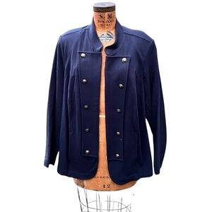 Tommy Hilfiger Women Double-Breasted Blazer Jacket Navy Preppy Sailor Military‎